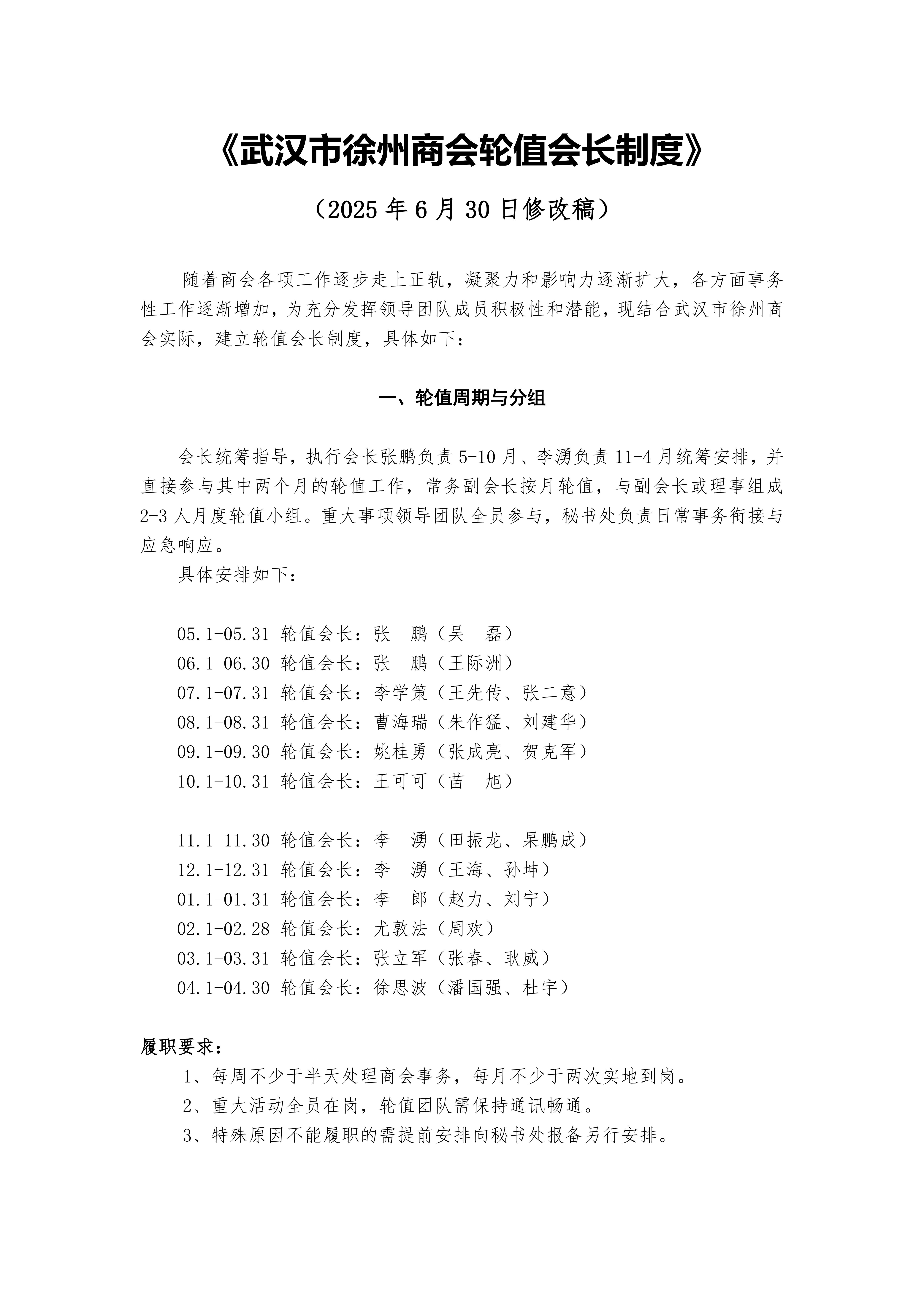 徐州商会会长轮值制度6